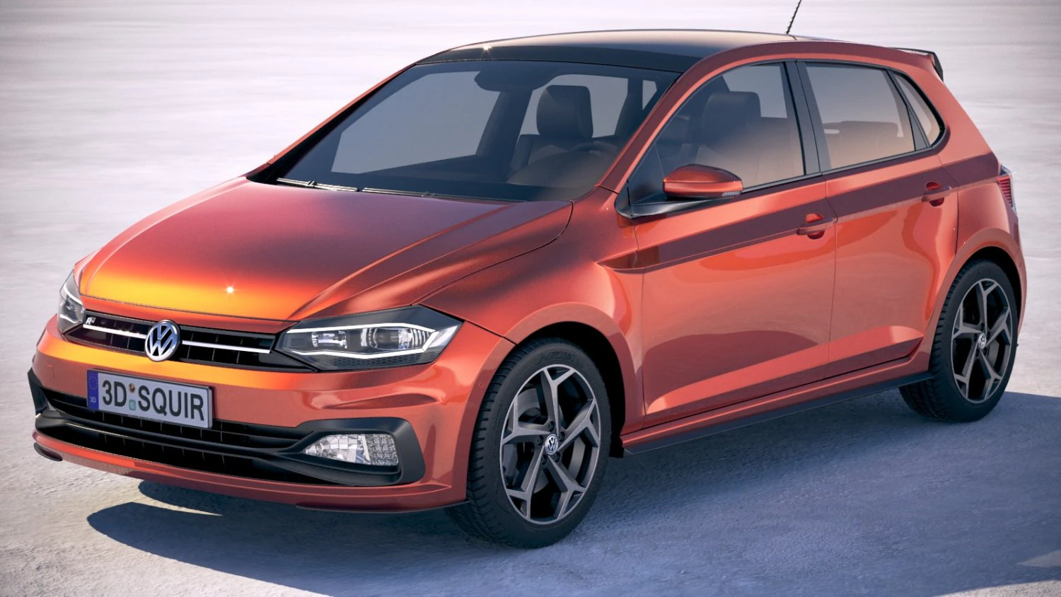 Volkswagen Polo R-line 2018 3D Model .c4d .max .obj .3ds .fbx .stl .blend 