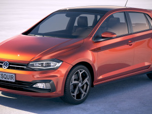 Volkswagen Polo R-line 2018 3D Model
