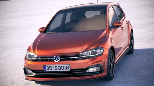 volkswagen polo r line 2018 3D Model in Kucuk Arabalar 3DExport