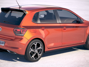 Volkswagen Polo R-line 2018 3D Model