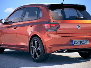 Volkswagen Polo R-line 2018 3D Model