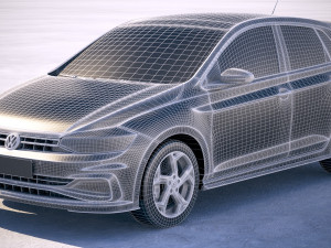 Volkswagen Polo R-line 2018 3D Model