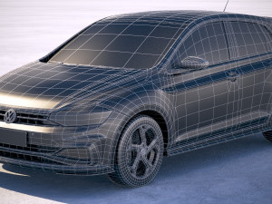 Volkswagen Polo R-line 2018 3D Model