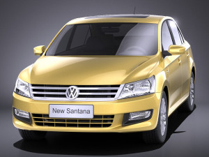 Volkswagen Santana 2014 vray 3D 模型
