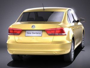 Volkswagen Santana 2014 vray 3D 模型
