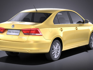 Volkswagen Santana 2014 vray 3D 模型