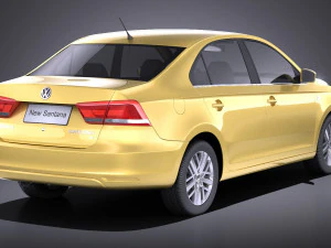 Volkswagen Santana 2014 vray 3D Model