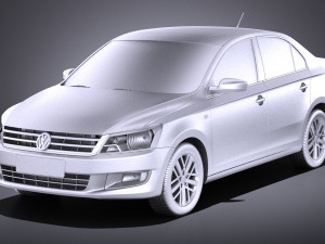 Volkswagen Santana 2014 vray 3D 模型