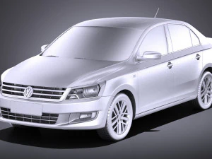 Volkswagen Santana 2014 vray 3D Model