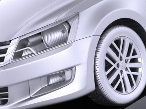 Volkswagen Santana 2014 vray 3D 模型