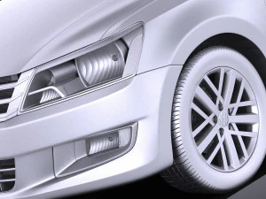 Volkswagen Santana 2014 vray 3D Model