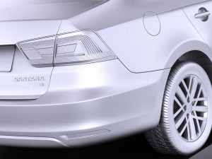 Volkswagen Santana 2014 vray 3D 模型