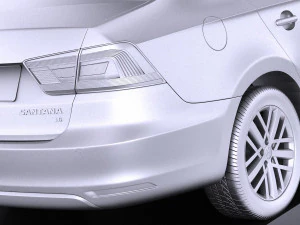 Volkswagen Santana 2014 vray 3D Model