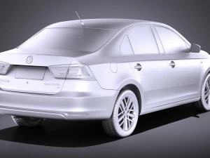 Volkswagen Santana 2014 vray 3D Model