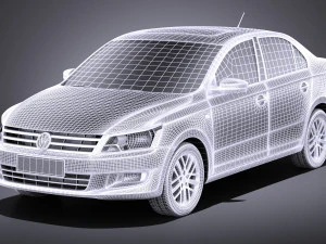 Volkswagen Santana 2014 vray 3D Model