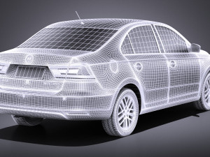 Volkswagen Santana 2014 vray 3D 模型