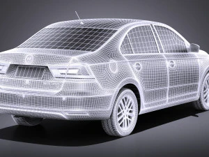 Volkswagen Santana 2014 vray 3D Model