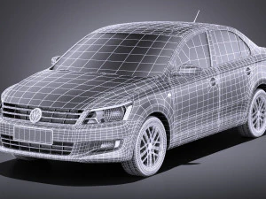 Volkswagen Santana 2014 vray 3D Model
