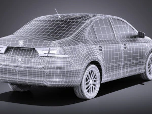 Volkswagen Santana 2014 vray 3D Model