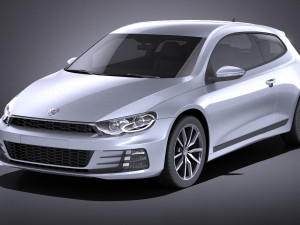 Volkswagen Scirocco 2015 vray 3D Model