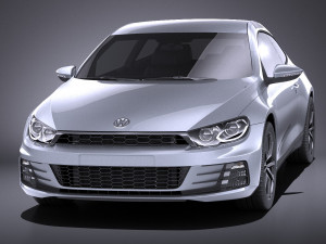 Volkswagen Scirocco 2015 vray 3D Model