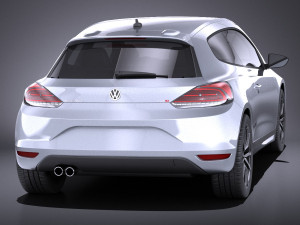 Volkswagen Scirocco 2015 vray 3D Model