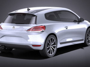 Volkswagen Scirocco 2015 vray 3D Model