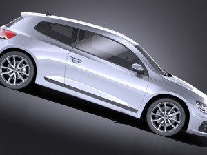 Volkswagen Scirocco 2015 vray 3D Model