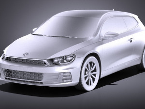 Volkswagen Scirocco 2015 vray 3D Model