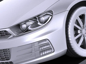 Volkswagen Scirocco 2015 vray 3D Model
