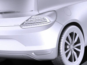 Volkswagen Scirocco 2015 vray 3D Model