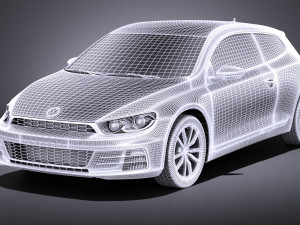 Volkswagen Scirocco 2015 vray 3D Model