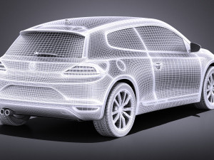 Volkswagen Scirocco 2015 vray 3D Model