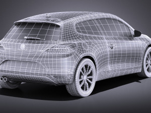 Volkswagen Scirocco 2015 vray 3D Model