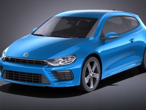 Volkswagen Scirocco R 2015 vray 3D Model