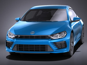 Volkswagen Scirocco R 2015 vray 3D Model