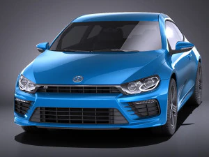 Volkswagen Scirocco R 2015 vray 3D Model