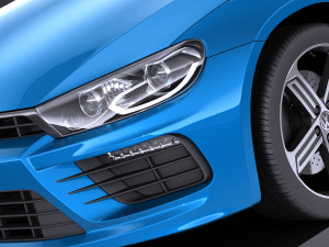 Volkswagen Scirocco R 2015 vray 3D Model