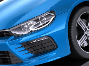 Volkswagen Scirocco R 2015 vray 3D Model