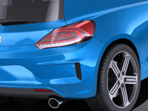 Volkswagen Scirocco R 2015 vray 3D Model