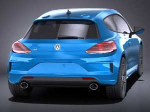 Volkswagen Scirocco R 2015 vray 3D Model