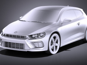 Volkswagen Scirocco R 2015 vray 3D Model