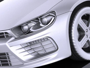 Volkswagen Scirocco R 2015 vray 3D Model