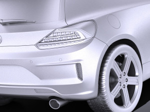 Volkswagen Scirocco R 2015 vray 3D Model