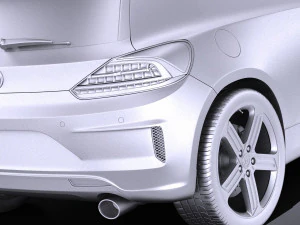 Volkswagen Scirocco R 2015 vray 3D Model