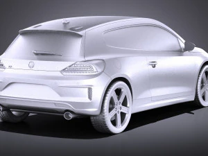 Volkswagen Scirocco R 2015 vray 3D Model