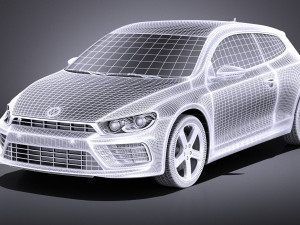 Volkswagen Scirocco R 2015 vray 3D Model