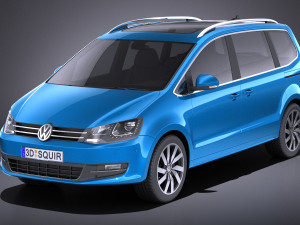 Volkswagen Sharan 2016 vray Modello 3D