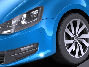 Volkswagen Sharan 2016 vray 3D Model