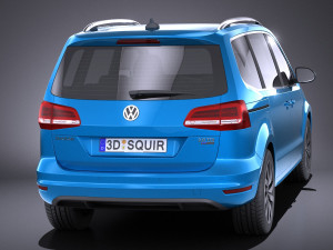 Volkswagen Sharan 2016 vray Modello 3D